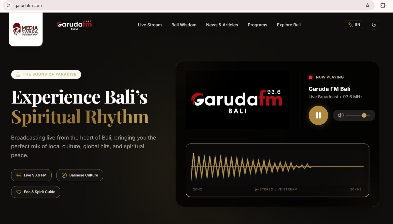 GarudaFM Bali Radio Streaming Showcase